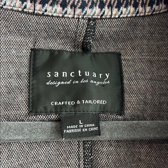 Sanctuary Women's Black and White Plaid Blazer - Picture 2 of 6